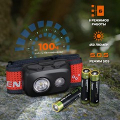Фонарь налобный Fenix HL16 UltraLight 450 Lumen Light Green - фото 3