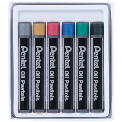 Пастель масляная Pentel худож. металлик 6 цв/наб PHN-M6 Пастель масляная Pentel худож. металлик 6 цв/наб PHN-M6 - фото 2