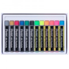 Пастель масляная Pentel флуор. 6цв/наб + металлик 6цв/наб PHN-MF12 Пастель масляная Pentel флуор. 6цв/наб + металлик 6цв/наб PHN-MF12 - фото 2