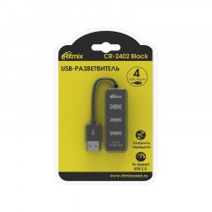 Разветвитель USB Ritmix CR-2402 black (USB хаб) 4 порта USB (15119265) Разветвитель USB Ritmix CR-2402 black (USB хаб) 4 порта USB (15119265) - фото 3
