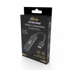 Разветвитель USB Ritmix CR-4401 Metal 1xUSB 3.0 + 3xUSB 2.0 (80001491) Разветвитель USB Ritmix CR-4401 Metal 1xUSB 3.0 + 3xUSB 2.0 (80001491) - фото 3