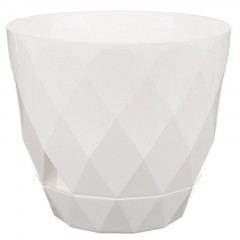 Горшок д/цветов Laurel D220мм, 4,5л с поддоном (белый), 221611029