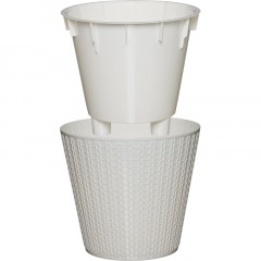 Горшок д/цветов Velvet D230мм, 5л (светло-бежевый), 221603025 - фото 5