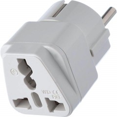 Переходник сетевой GoPower универсальный 1р.С/З UK/US/AU белый (1/10/800)