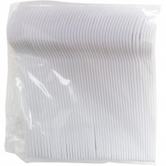 Вилка одноразовая 165 мм, белая, ПС, 100 шт/уп, 2 000 шт/кор (4002Б) - фото 2