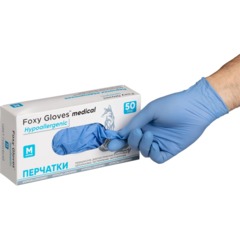 Перчатки нитрил., н/с, н/о,3,5гр./шт,глб/глб уп.FOXY-GLOVES (M) 50 пар/уп - фото 3