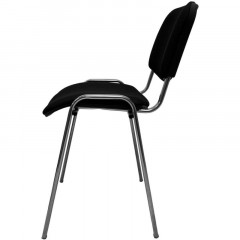 Стул КО_EChair Rio(ИЗО) РС01.00.10 ткань черная 101, каркас под хром - фото 3