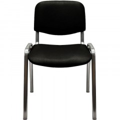 Стул КО_EChair Rio(ИЗО) РС01.00.10 к/з чер гладкая 201, каркас под хром - фото 2