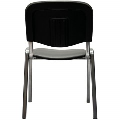 Стул КО_EChair Rio(ИЗО) РС01.00.10 к/з сер мат.тис 503, каркас под хром - фото 4