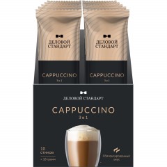 Кофе порционный 3в1 Деловой Стандарт Cappuccino, 18грх10шт/уп - фото 2