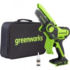 Пила цепная аккумуляторная мини Greenworks, 24V без АКБ и ЗУ (2008207) Пила цепная аккумуляторная мини Greenworks, 24V без АКБ и ЗУ (2008207) - фото 2