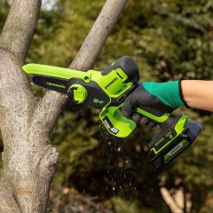 Пила цепная аккумуляторная мини Greenworks, 24V без АКБ и ЗУ (2008207) Пила цепная аккумуляторная мини Greenworks, 24V без АКБ и ЗУ (2008207) - фото 4