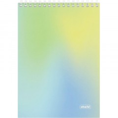 Блокнот А5 80л Attache Яркий Градиент №1 клетка, греб, картон, софттач-лак