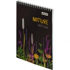 Блокнот А5 60л Attache Nature Black flowers клет,65г,100%,греб,карт,ВД-лак Блокнот А5 60л Attache Nature Black flowers клет,65г,100%,греб,карт,ВД-лак - фото 2