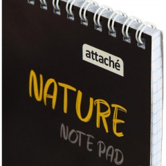Блокнот А5 60л Attache Nature Black flowers клет,65г,100%,греб,карт,ВД-лак Блокнот А5 60л Attache Nature Black flowers клет,65г,100%,греб,карт,ВД-лак - фото 3