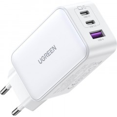 Зарядное устройство UGREEN CD244 (15334) Nexode USB-A+2xUSB-C 65W/белый Зарядное устройство UGREEN CD244 (15334) Nexode USB-A+2xUSB-C 65W/белый - фото 2