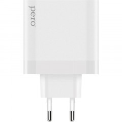 Зарядное устройство сетевое PERO TC17 USB-A QC 3.0 + 2х USB-C PD, 65W белый - фото 2