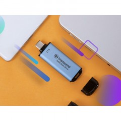 Портативный SSD Transcend ESD300 (TS2TESD300C) 2TB/USB 3.2/небесно-голубой Портативный SSD Transcend ESD300 (TS2TESD300C) 2TB/USB 3.2/небесно-голубой - фото 3