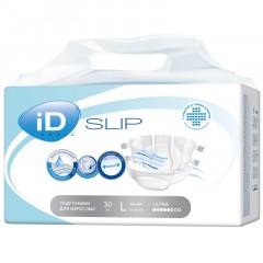 Подгузники для взрослых (L) Large iD Slip Basic 30шт/уп