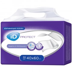 Пелёнка впитывающая однораз. 40х60 id Protect 30 шт/уп