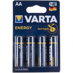 Батарейка Varta ENERGY LR6 AA 4шт/бл Alkaline 1.5V (4106) (4106213414) Батарейка Varta ENERGY LR6 AA 4шт/бл Alkaline 1.5V (4106) (4106213414) - фото 2
