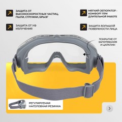 Очки защитные закрытые панорамые с увелич линзой I-PROTECT PRO (ОЧК901) Очки защитные закрытые панорамые с увелич линзой I-PROTECT PRO (ОЧК901) - фото 7