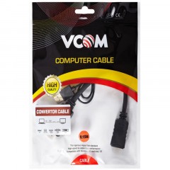 Кабель переходник VCOM HDMI(M) +USB-DP(F) 0.15m 4Kx60Hz (CG599E-0.15M) Кабель переходник VCOM HDMI(M) +USB-DP(F) 0.15m 4Kx60Hz (CG599E-0.15M) - фото 3