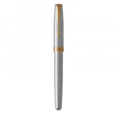 Ручка перьевая Parker Sonnet Stainless Steel GT черн,1мм,кор 1931505 - фото 3