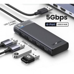 Разветвитель USB UGREEN CM653 (15548) 4-Port USB-A Hub, черный Разветвитель USB UGREEN CM653 (15548) 4-Port USB-A Hub, черный - фото 2