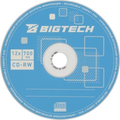 Носители информации Bigtech YCDRWB003 CD-RW/700МБ/12x/1шт конверт белый - фото 4