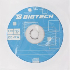 Носители информации Bigtech YCDRWB003 CD-RW/700МБ/12x/1шт конверт белый - фото 5