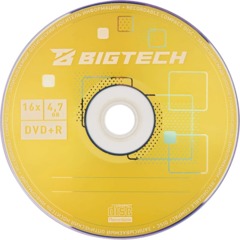 Носители информации Bigtech YDVDRB008 DVD+R 4,7 Гб/16х/50шт/уп (бокс) - фото 4