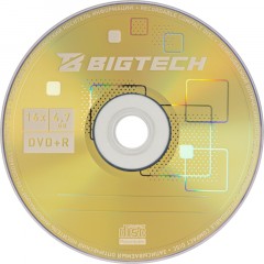 Носители информации Bigtech YDVDRB010 DVD+R 4,7 Гб/16х/1 конверт белый - фото 2