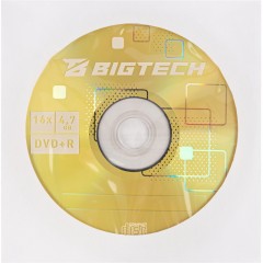 Носители информации Bigtech YDVDRB010 DVD+R 4,7 Гб/16х/1 конверт белый - фото 3