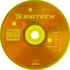Носители информации Bigtech YDVDRB011 DVD+R 4,7 Гб/16х/1 slim box - фото 4