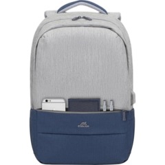 Рюкзак для ноутбука RIVACASE 7567 grey/dark blue 17.3/6 - фото 13