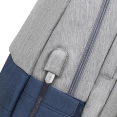 Рюкзак для ноутбука RIVACASE 7567 grey/dark blue 17.3/6 - фото 16