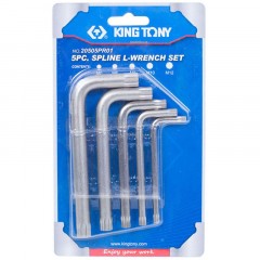 Набор ключей Г-образных Spline, M5-M12, короткие, 5 предметов KING TONY Набор ключей Г-образных Spline, M5-M12, короткие, 5 предметов KING TONY - фото 3