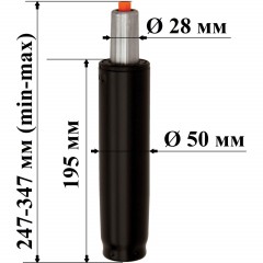 Газлифт для кресла BSL_EChair 100 черный, 2 класс - фото 2