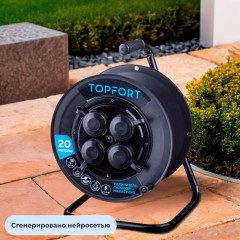 Удлинитель Topfort пласт. КГ 3x2,5 кв.мм 20м 16А 4 гнезда с/з.,с/загл.,IP44 Удлинитель Topfort пласт. КГ 3x2,5 кв.мм 20м 16А 4 гнезда с/з.,с/загл.,IP44 - фото 5
