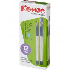 Ручка шариковая неавтомат. Комус My Star манжет,метал.клип 0,5мм, син - фото 6