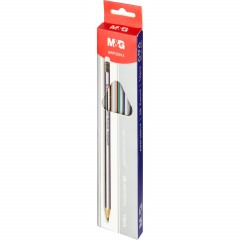 Карандаш чернографитный M&G, 2B, трехгранный, дерево, ластик, ассорти - фото 10