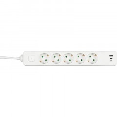Сетевой фильтр BigTech CD5-1,4WU (5р/1,4м/USB-C/USB-A/16А/3680Вт белый) - фото 5