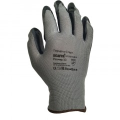 Перчатки защитные нейлон с нитрилом SCAFFA Старт NY1350-G/BLK р.8 Перчатки защитные нейлон с нитрилом SCAFFA Старт NY1350-G/BLK р.8 - фото 3