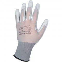 Перчатки защитные нейлон с п/у 18кл серые SCAFFA Контакт PU1850T-GR р.7 Перчатки защитные нейлон с п/у 18кл серые SCAFFA Контакт PU1850T-GR р.7 - фото 3