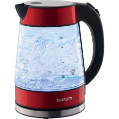 Чайник электрический SCARLETT SC-EK27G79, стекло, 2200Вт, 1.7л, красный - фото 8