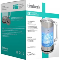 Чайник электрический Timberk T-EK27G04, стекло, 2200Вт, 2л, белый Чайник электрический Timberk T-EK27G04, стекло, 2200Вт, 2л, белый - фото 8