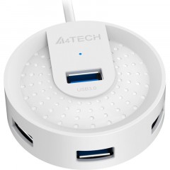 Разветвитель USB 3.0 A4Tech HUB-30 4порт. белый Разветвитель USB 3.0 A4Tech HUB-30 4порт. белый - фото 3
