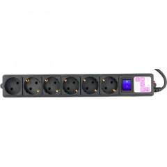 Сетевой фильтр Power Cube 6р/3м, 16А/3,5кВт,3x1,0, черн(SPG6-B3M) Сетевой фильтр Power Cube 6р/3м, 16А/3,5кВт,3x1,0, черн(SPG6-B3M) - фото 2