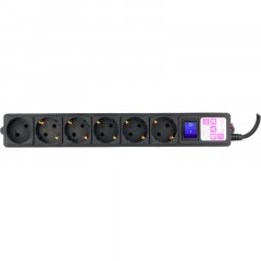 Сетевой фильтр Power Cube 6р/5м, 16А/3.5кВт, 3x1,0, черн(SPG6-B5M) Сетевой фильтр Power Cube 6р/5м, 16А/3.5кВт, 3x1,0, черн(SPG6-B5M) - фото 2
